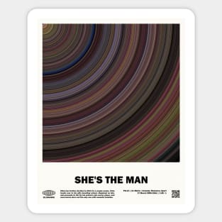 minimal_ She's the Man Barcode Movie Sticker